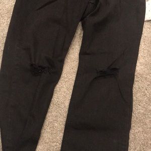 Empyre men’s Black ripped knees stretch jeans